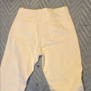 Cream High-Waisted Pants